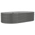 Jardinera arriate acero recubrimiento polvo gris 152x80x36