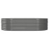 Jardinera arriate acero recubrimiento polvo gris 152x80x36
