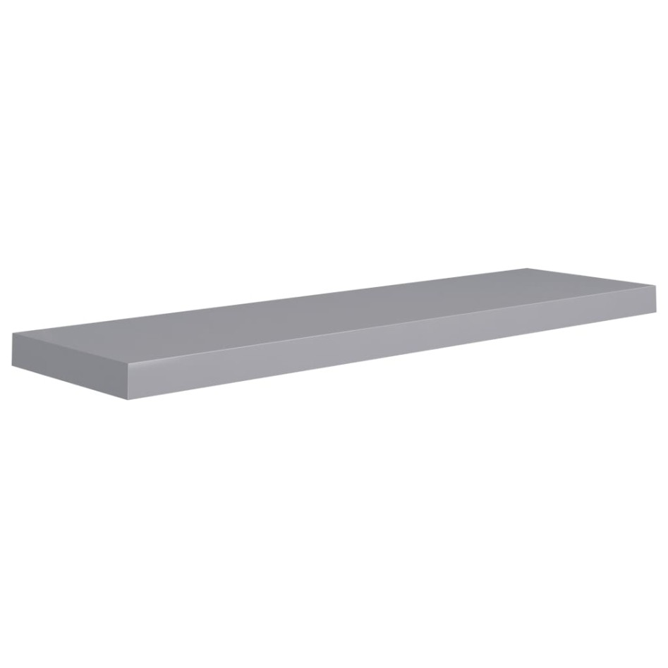 Estantes flotantes de pared 2 uds MDF gris 90x23,5x3,8