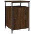 Mesita de noche madera contrachapada marrón roble 40x42x60