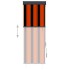 Estor enrollable de exterior naranja y marrón 60x250