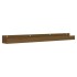 Estantes de pared 2 uds madera de pino marrón miel 110x12x9