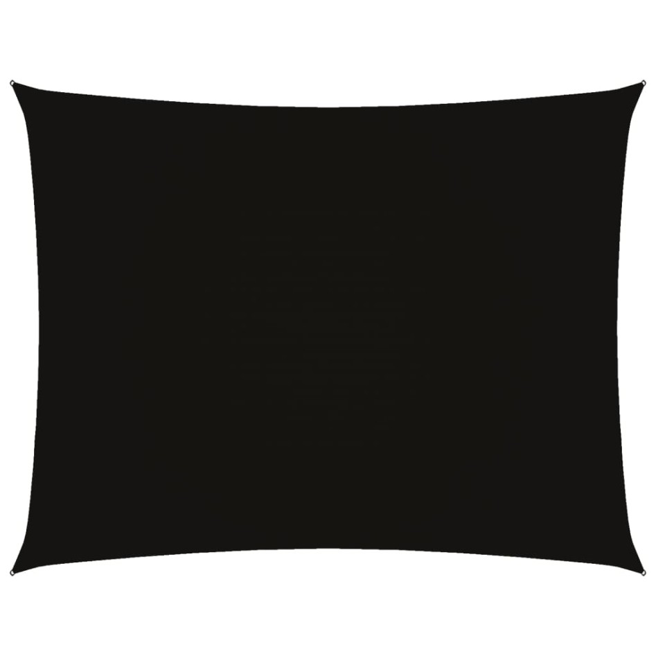 Toldo de vela rectangular tela Oxford negro 3x4,5