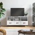 Mueble de TV madera contrachapada blanco brillo 102x36x50