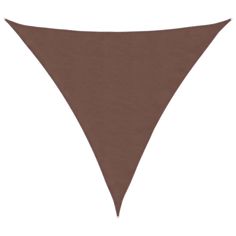 Toldo de vela triangular tela Oxford marrón 4,5x4,5x4,5