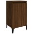 Mesita de noche madera contrachapada roble marrón 40x35x70