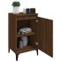Mesita de noche madera contrachapada roble marrón 40x35x70