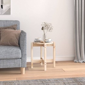 Mesa de centro de madera de pino maciza Ø 42,5x45
