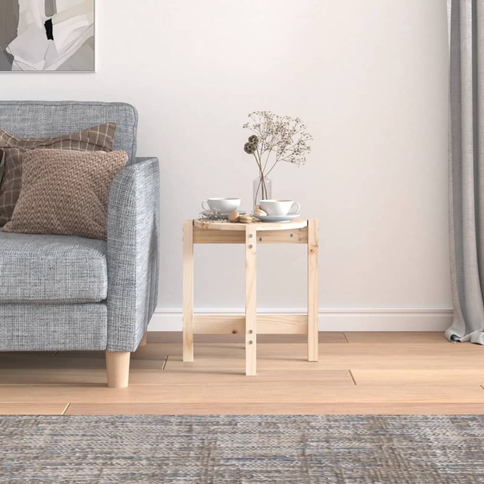 Mesa de centro de madera de pino maciza Ø 42,5x45