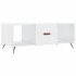 Mesa de centro madera contrachapada blanco brillo 102x50x40