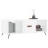 Mesa de centro madera contrachapada blanco brillo 102x50x40
