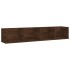 Estante de pared para CD madera color roble marrón 100x18x18