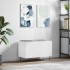 Mueble para discos madera contrachapada blanco 74,5x38x48