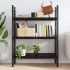 Estante pared madera roble tratada marrón oscuro 80x60x(2-6)