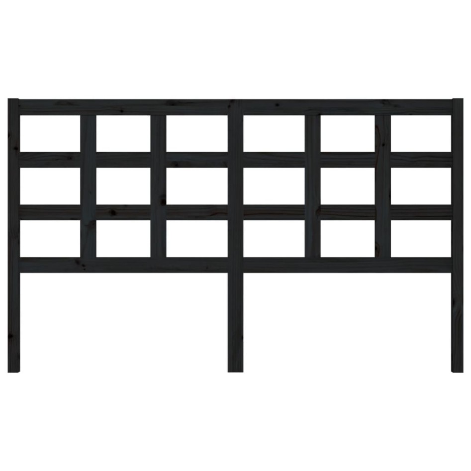 Cabecero de cama madera maciza de pino negro 165,5x4x100