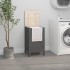 Baúl para la colada madera maciza de pino gris 44x44x76