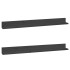 Estantes de pared 2 uds madera maciza de pino gris 110x11x9
