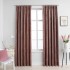 Cortinas opacas ganchos 2 pzas terciopelo rosa viejo 140x245