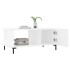 Mesa de centro madera contrachapada blanco 90x50x40