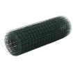 Alambrada de gallinero acero recubrimiento PVC verde 25x0,5 m