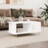 Mesa de centro madera contrachapada blanco brillo 90x50x40