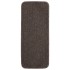 Alfombrillas de escalera 15 uds marrón rectangular 60x25