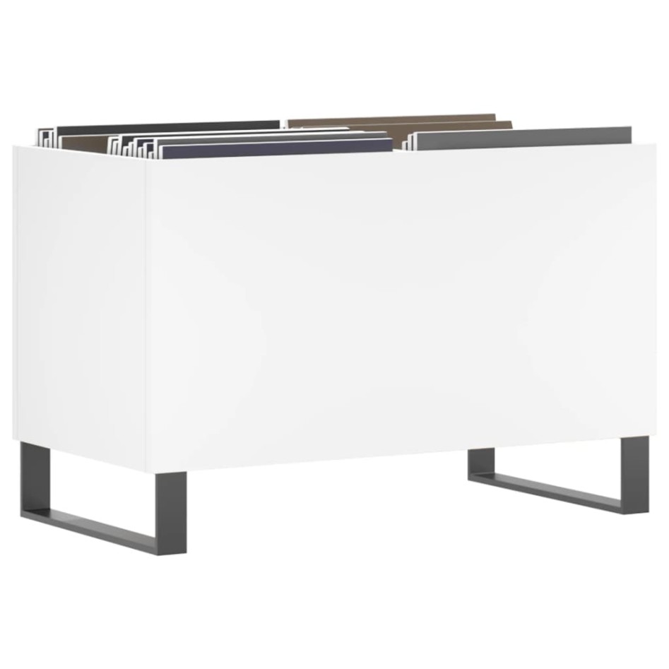 Mueble para discos madera contrachapada blanco 74,5x38x48