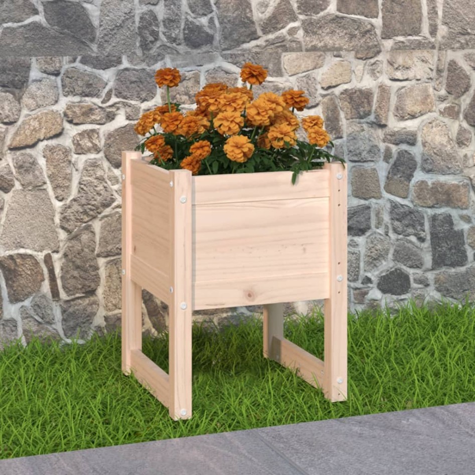 Jardinera de madera maciza de pino 40x40x52,5