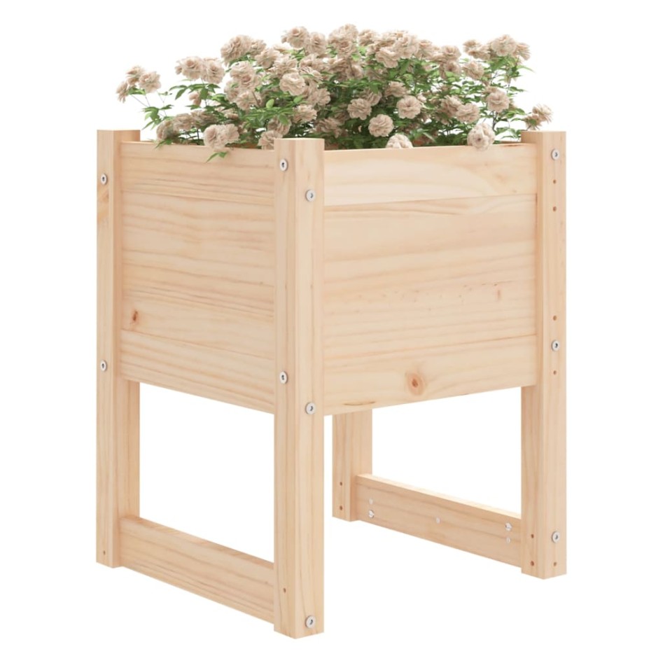 Jardinera de madera maciza de pino 40x40x52,5