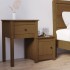 Mesita de noche madera maciza pino marrón miel 79,5x38x65,5