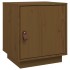 Mesita de noche madera maciza de pino marrón miel 40x34x45