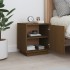 Mesita de noche madera maciza de pino marrón miel 40x34x45