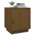 Mesita de noche madera maciza de pino marrón miel 40x34x45