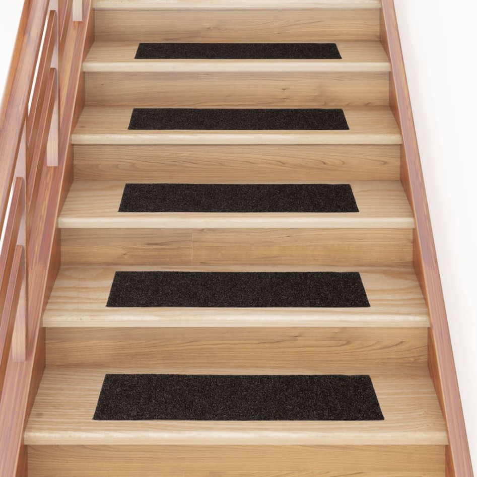 Alfombrilla autoadhesiva escalera 15 uds marrón 76x20