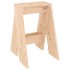 Taburetes 2 unidades madera maciza de pino 40x40x60