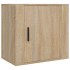 Mesita de noche de pared color roble Sonoma 50x30x47