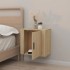Mesita de noche de pared color roble Sonoma 50x30x47