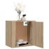 Mesita de noche de pared color roble Sonoma 50x30x47