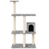 Rascador para gatos con postes de sisal gris claro 119