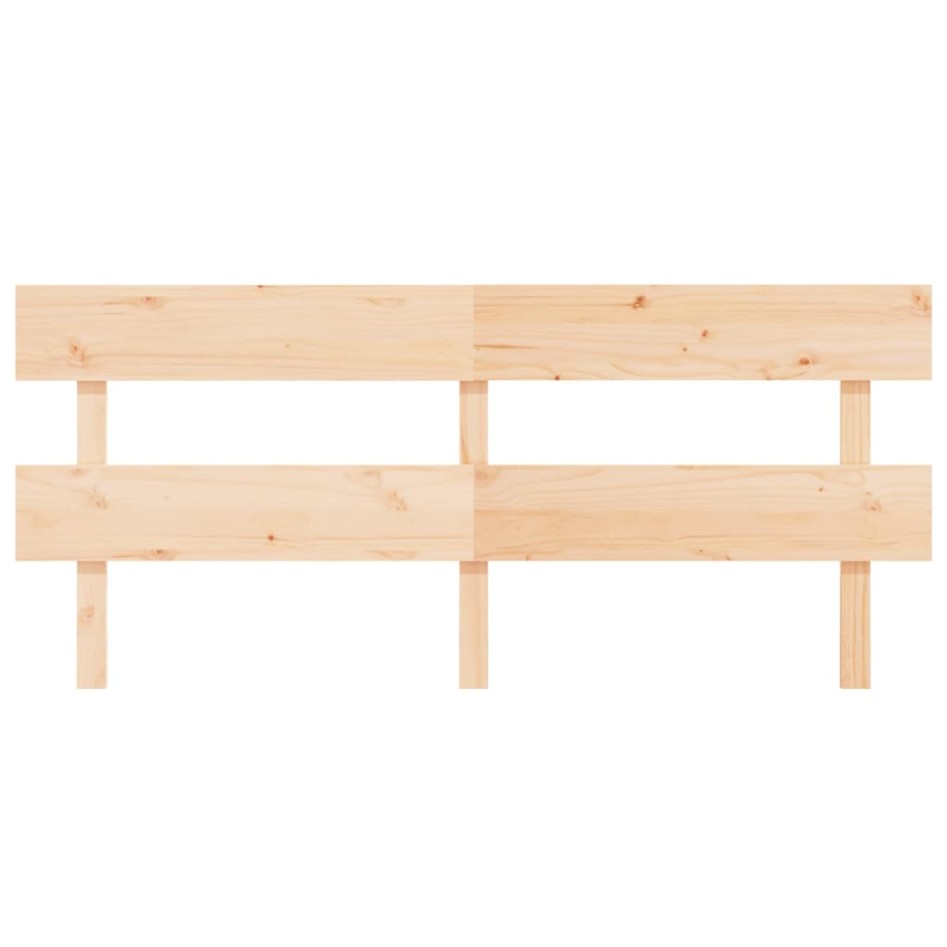 Cabecero de cama madera maciza de pino gris 204x3x81