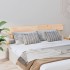 Cabecero de cama madera maciza de pino gris 204x3x81