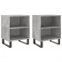 Mesitas de noche 2 uds madera gris hormigón 40x30x50