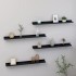 Estantes de pared 4 unidades negro 80x9x3