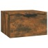 Mesitas de noche de pared 2 uds color roble ahumado 34x30x20