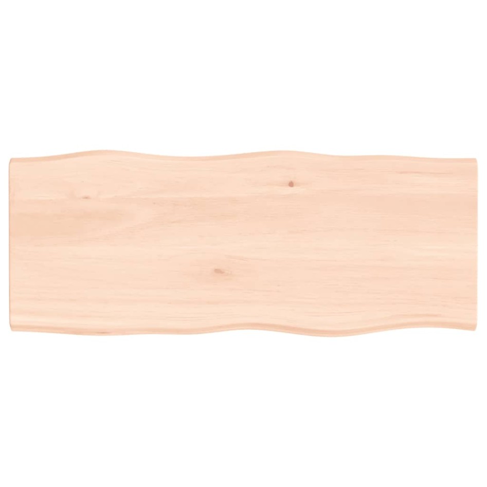 Tablero de mesa madera maciza roble borde natural 100x40x2
