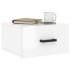 Mesitas de noche de pared 2 uds blanco brillo 35x35x20