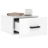 Mesitas de noche de pared 2 uds blanco brillo 35x35x20
