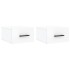 Mesitas de noche de pared 2 uds blanco brillo 35x35x20