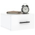 Mesitas de noche de pared 2 uds blanco brillo 35x35x20