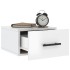 Mesitas de noche de pared 2 uds blanco brillo 35x35x20